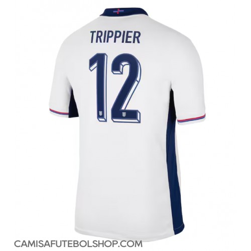 Camisa de time de futebol Inglaterra Kieran Trippier #12 Replicas 1º Equipamento Europeu 2024 Manga Curta